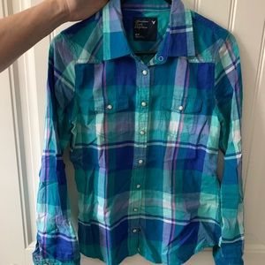 American eagle plaid shirt